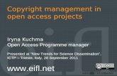 Copyright management in open access projects