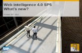 Web Intelligence 4.0 SP05 What's New