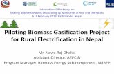Session 5 - Biomass Gasification Rural Electrification Pilot Project Nepal_N R Dhakal