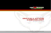 Fox Blocks Installation Checklist