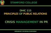 Crisis management in pr