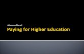 Paying for higher education ppt