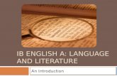Ib english a language and literature introduction