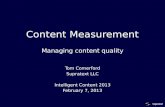 Content Measurement: Managing Content Quality