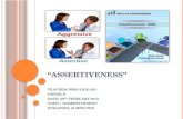 Life Orientation Lesson Plan Topic: Assertiveness