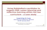 Using PebblePad e-portfolios to support PDP, career planning and reflective learning within the law curriculum: a case study