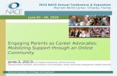 Engaging Parents As Career Advocates: Mobilizing Support Through An Online Community