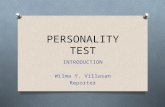 Personality Test (Introduction)