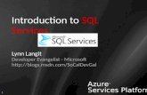 Introduction To Sql Services