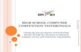 BDPA High School Computer Competition (HSCC) Testimonials