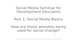 Social Media For Development Educators