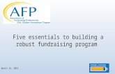 Five Essentials for a Robust Fundraising Program