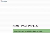 AMU - Mathematics  - 2004