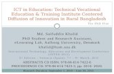 ICT in Education-Secondary Technical Vocational Education and Training Institute Centered Diffusion of Innovation in Rural Bangladesh — A Study Proposal