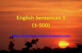English Sentences 1-1-500