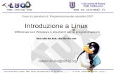 Introduzione a Linux: differenze con windows e strumenti per la programmazione