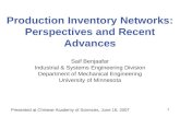 Production Inventory Networks