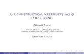 Instruction, interrupts & io processing