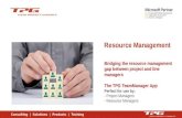 Resource Management between Project Managers & Team Managers with Microsoft SharePoint - TPG TeamManager App