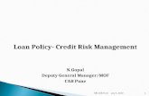 Loan Policy- Credit Risk Management
