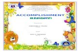 Accomplishment report:  Grade six