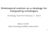 Ontological realism as a strategy for integrating ontologies