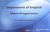 Department of English Minor Programmes