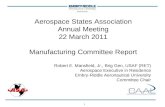 Aerospace States Association Annual Meeting - Manufacturing Committee Report