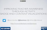 Improving teacher awareness through activity, badge and content