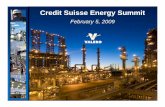 valero energy Credit Suisse Energy Summit - February 5, 2009