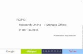 Research Online, Purchase Offline (Ropo) In Der Touristik