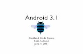Android 3.1 - Portland Code Camp 2011