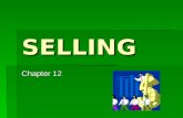 SELLING Chapter 12 Learning Objectives