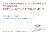 Changing Landscape of Teaching - SPS 4500 #1 - Jeff Loats
