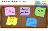 Post it notes style design 2 powerpoint ppt templates.