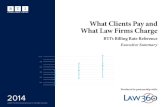 What Clients Pay and What Law Firms Charge: BTI's Billing Rate Reference 2014 Executive Summary