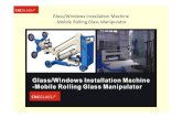 Glass windows installation machine mobile rolling glass manipulator