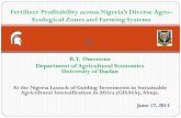 Fertilizer Profitability Across Nigeria’s Diverse Agro Ecological Zones and Farming Systems