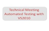Technical meeting automated testing with vs2010