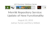 Merritt: new features and functionality