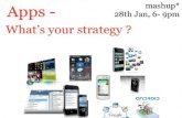 "Apps - What's your Strategy?" 28th Jan '10