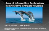 Role of information technology in innovative entrepreneurship final