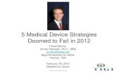 5 Doomed MedDevice Strategies in 2012