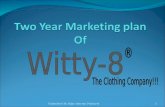 business plan for the witty-8 clothing company