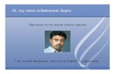 Subhankar Gupta social media resume