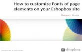 How to customize fonts of page elements on your eshopbox site