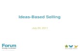 Ideas based selling