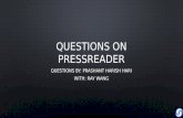 Questions on pressreader