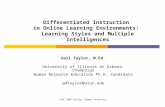 Differentiated Instruction in Online Environments