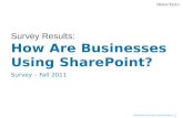 Share Point Survey Results Fall 2011